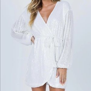 NWT Princess Polly Dancing Queen Mini Dress White US 2 / AU 6 White